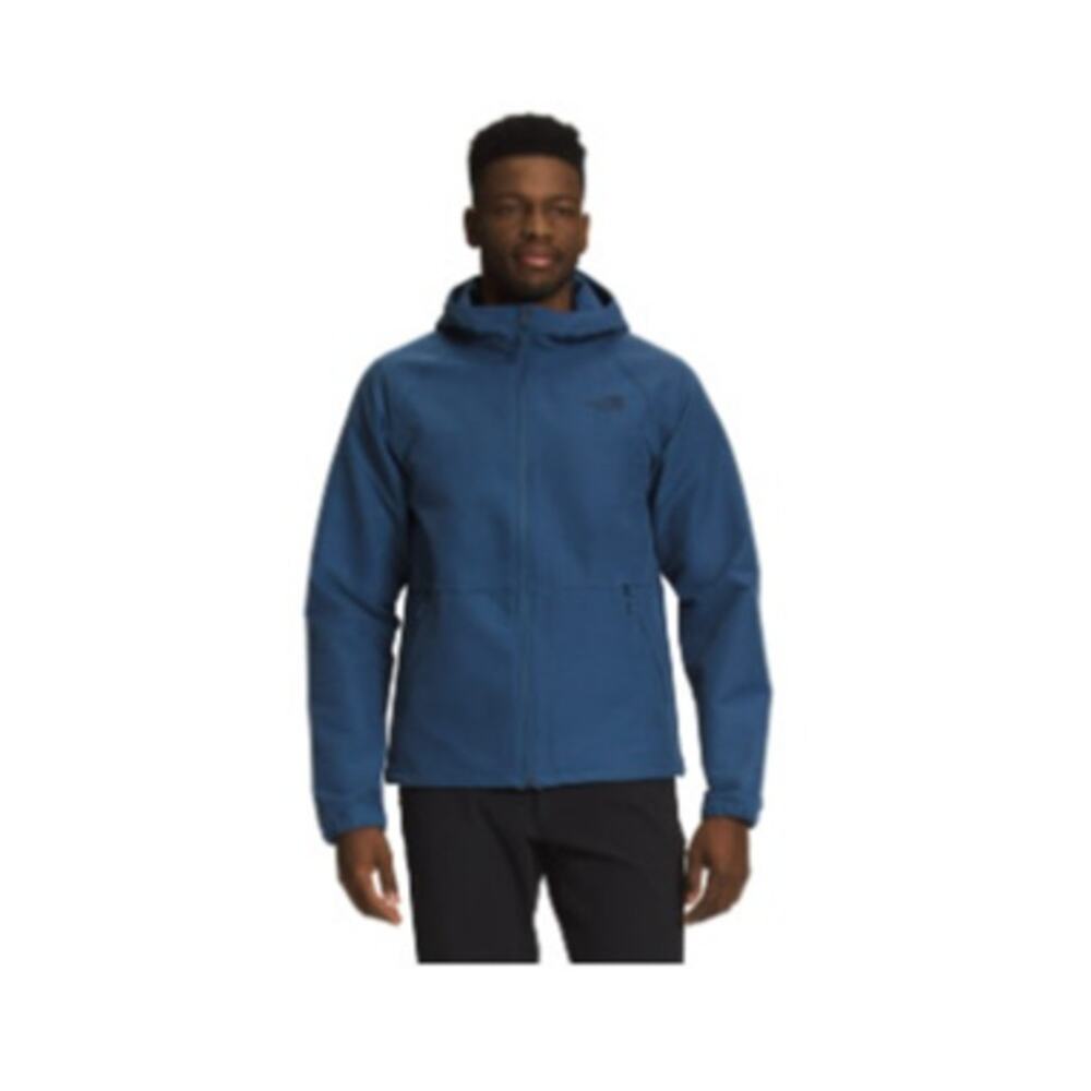 NWT The North Face Mens Camden Soft Shell Hoodie ,Shady Blue Dark Heather Sz S